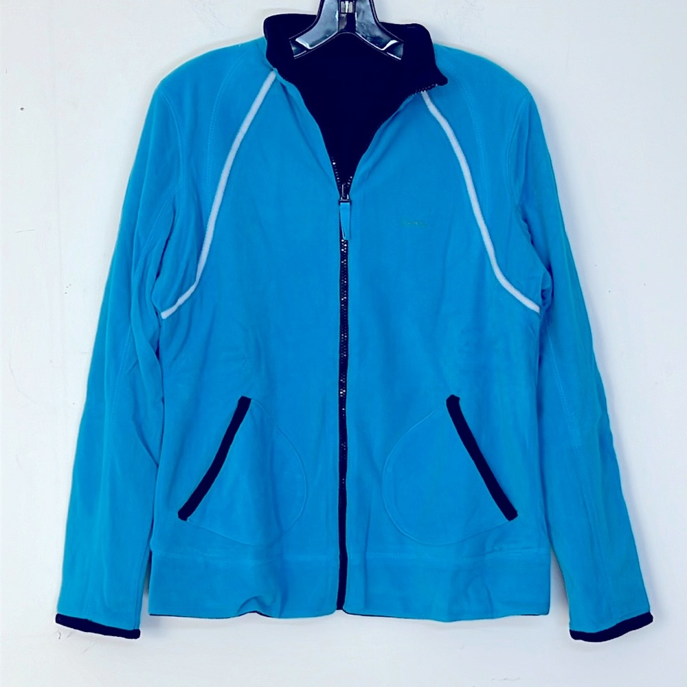 🌞 Curves New in Package turquoise & black zip up sweat jacket pockets M